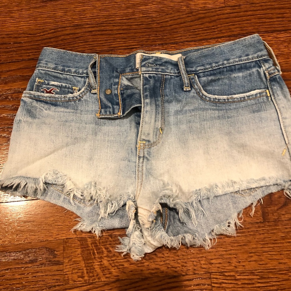 Hollister light wash ombré shorts